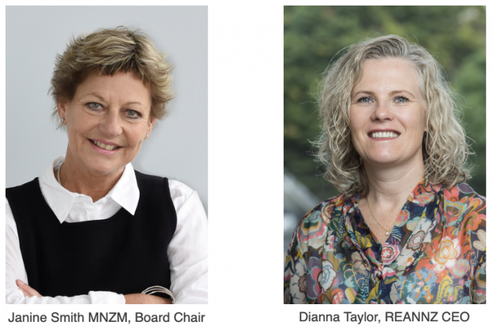 Headshots of Janine Smith MNZM, Board Chair and Dianna Taylor, REANNZ CEO